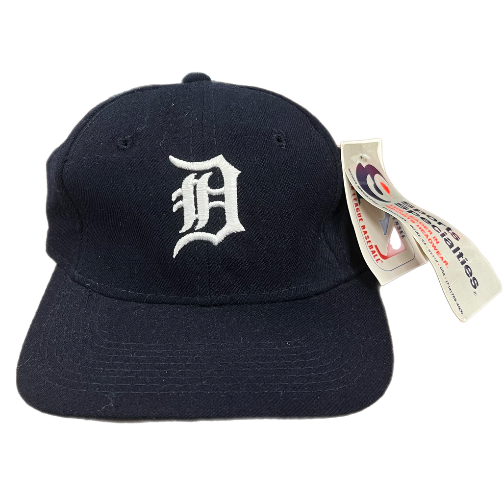 New Era Vintage Tigers Hat Men's Detroit Tigers New Era Cream/Navy Classic A-Frame 9FIFTY Snapback Hat