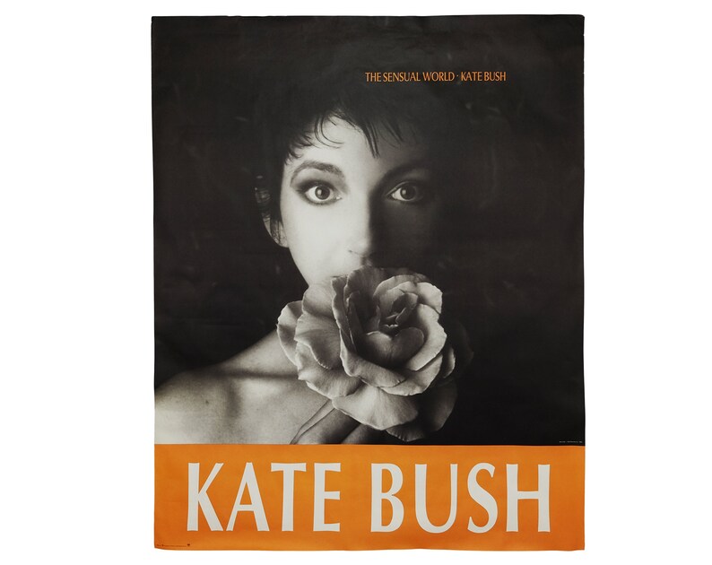 Vintage Kate Bush &quot;Sensual World&quot; CBS Records Kindlight Subway Poster