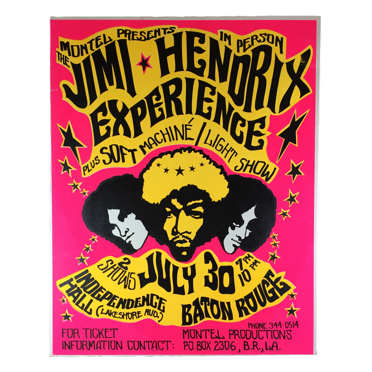 Vintage Jimi Hendrix Experience &quot;Independence Hall&quot; Gig Poster