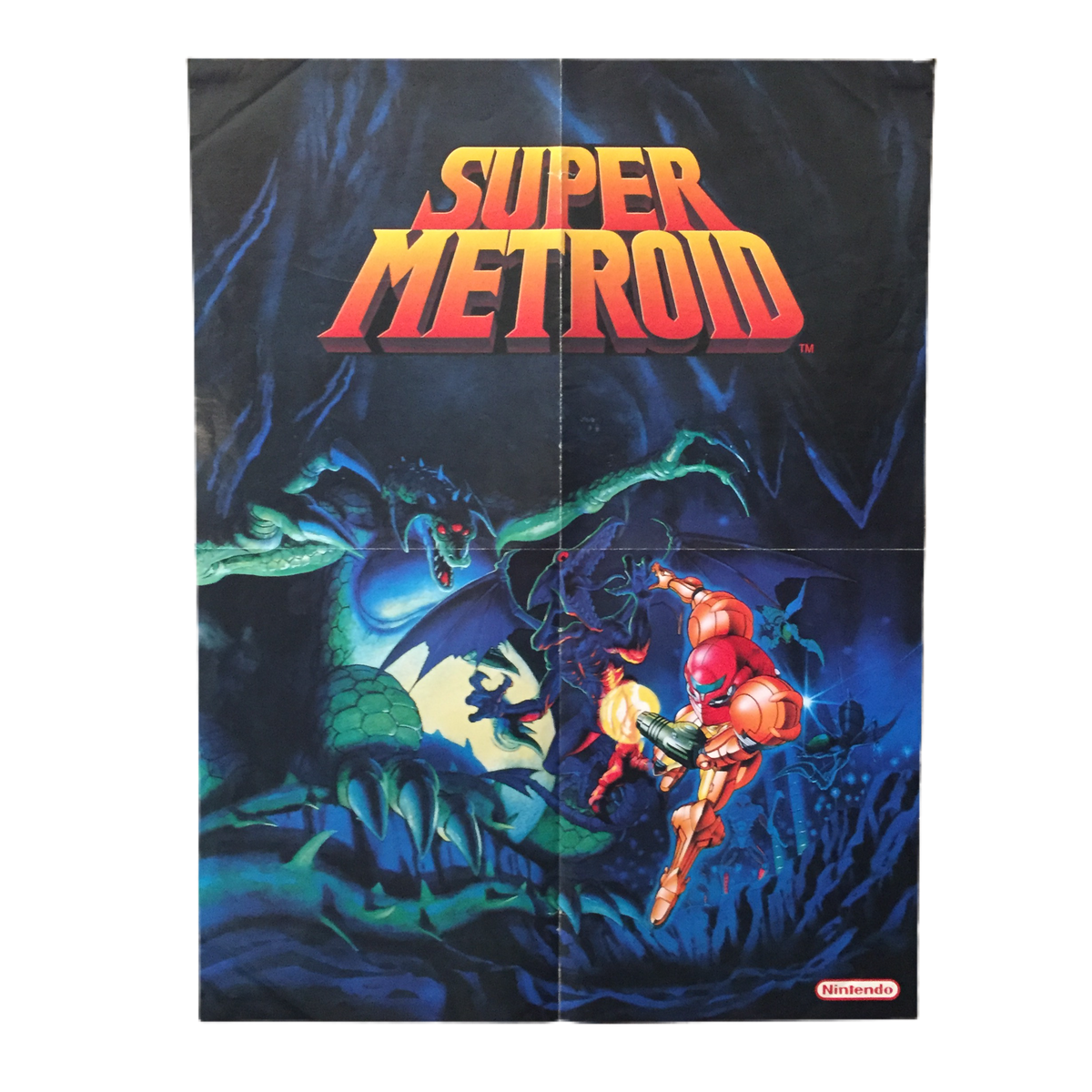 Vintage Super Metroid &quot;Samus Vs Ridley And Kraid&quot; Poster