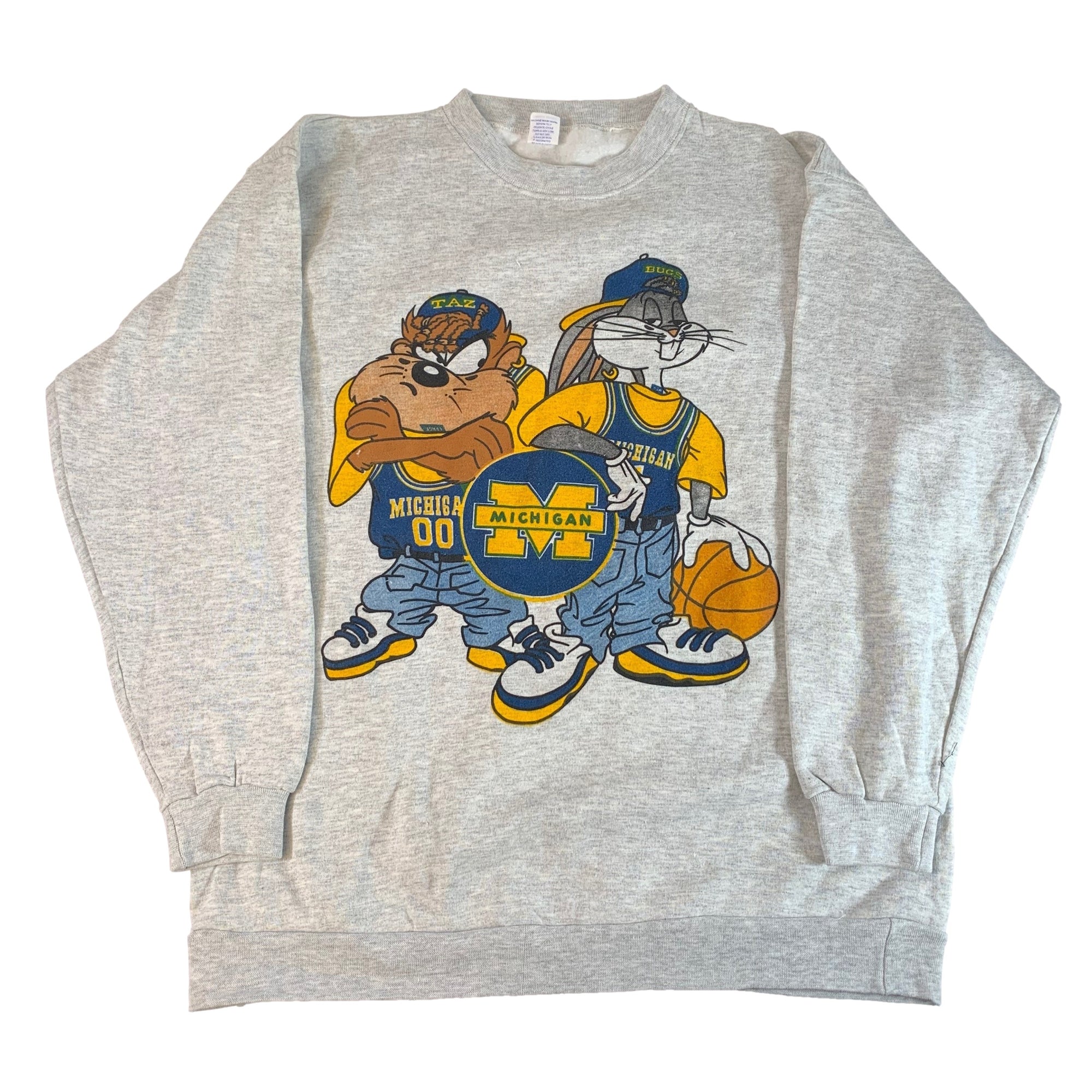 Vintage Michigan "Looney Tunes" Crewneck Sweatshirt - jointcustodydc