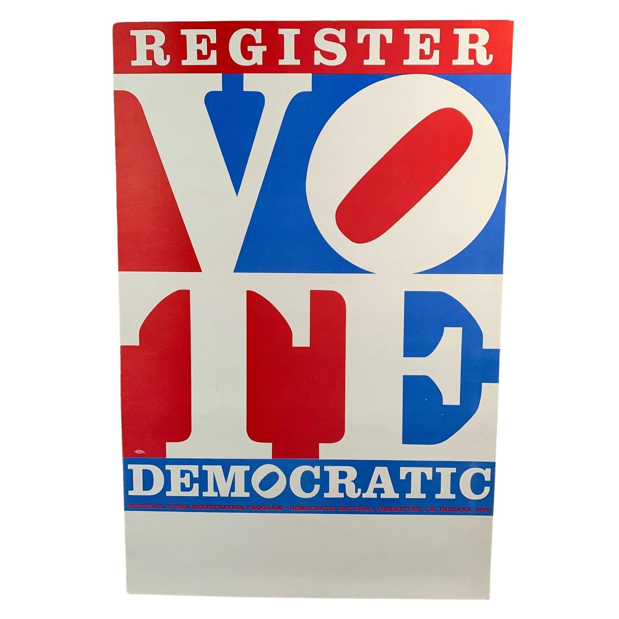 Vintage Robert Indiana "Vote Democratic" Poster - jointcustodydc