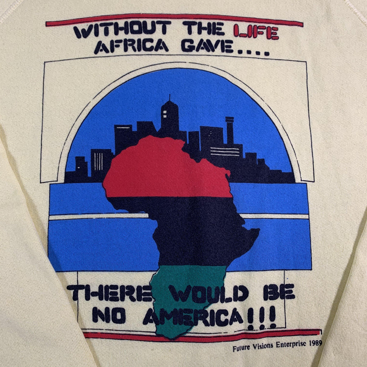 Vintage Africa &quot;No America!&quot; Crewneck Sweatshirt - jointcustodydc