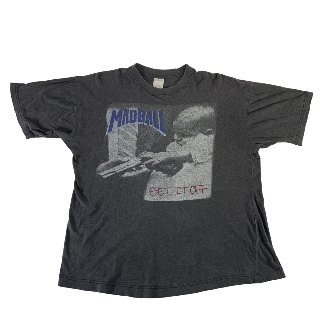 MADBALL「SET IT OFF」 グレー 数量限定 Ｔシャツ サイズＬ Vintage Madball 