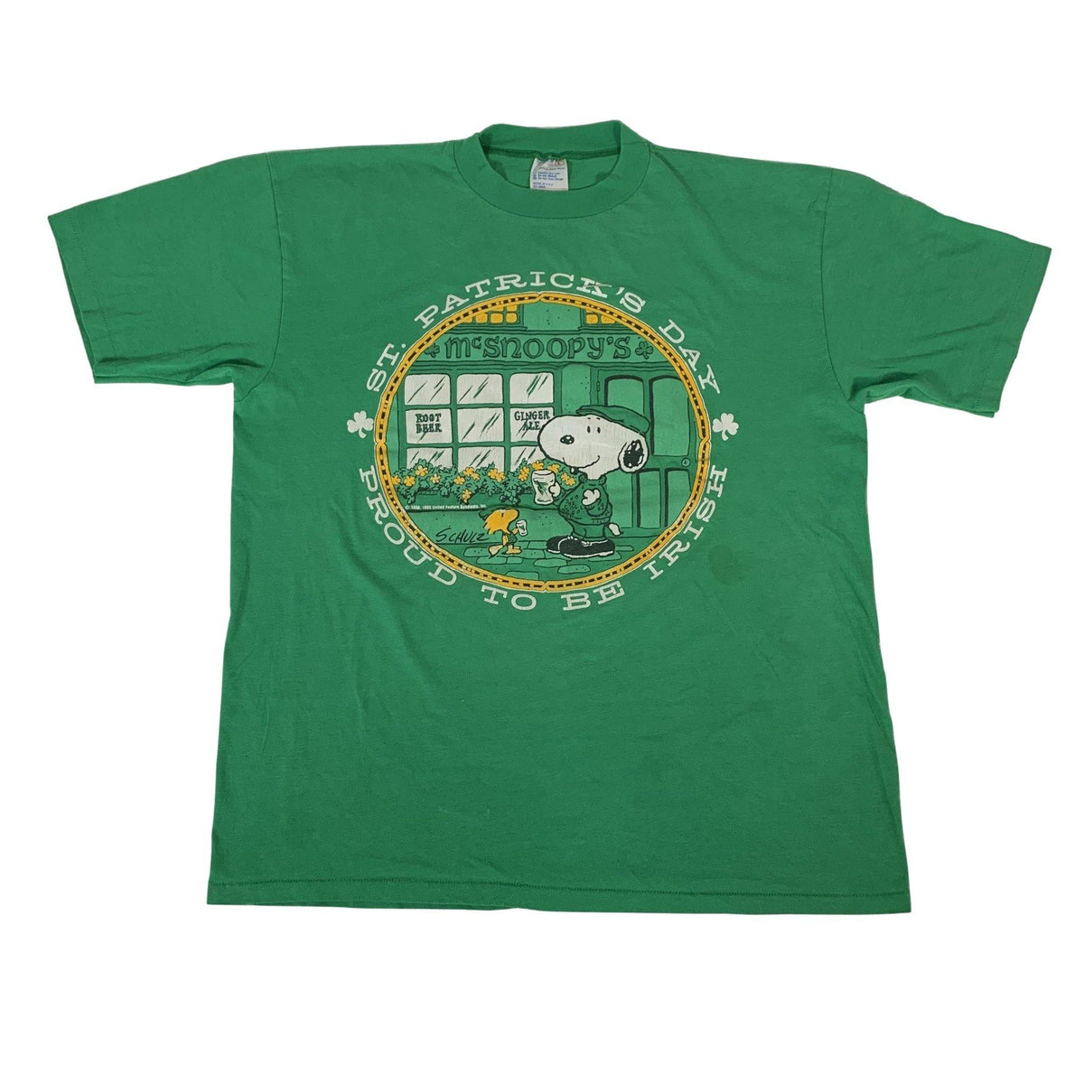Vintage Snoopy &amp; Woodstock &quot;Irish&quot; Artex T-Shirt - jointcustodydc