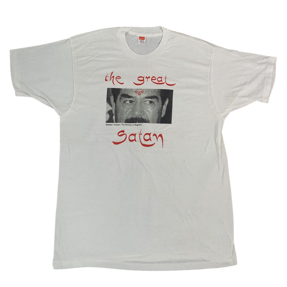 Vintage Saddam Hussein &quot;The Great Satan&quot; T-Shirt - jointcustodydc