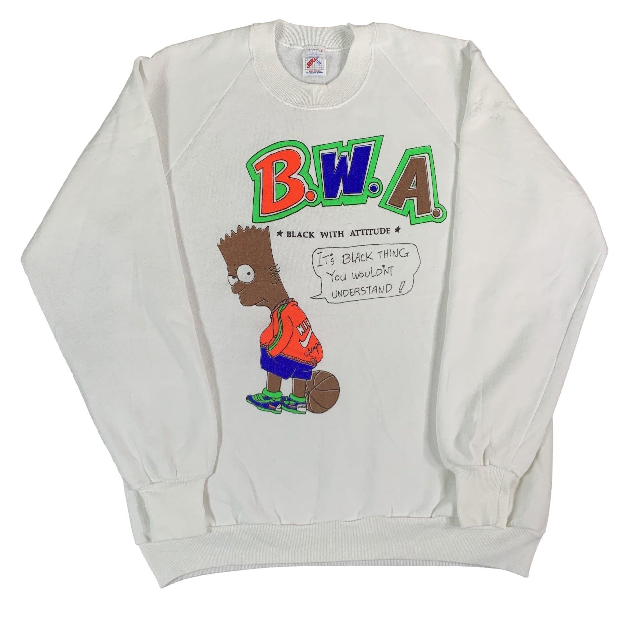 Vintage Bootleg Bart "BWA" Crewneck Sweatshirt - jointcustodydc