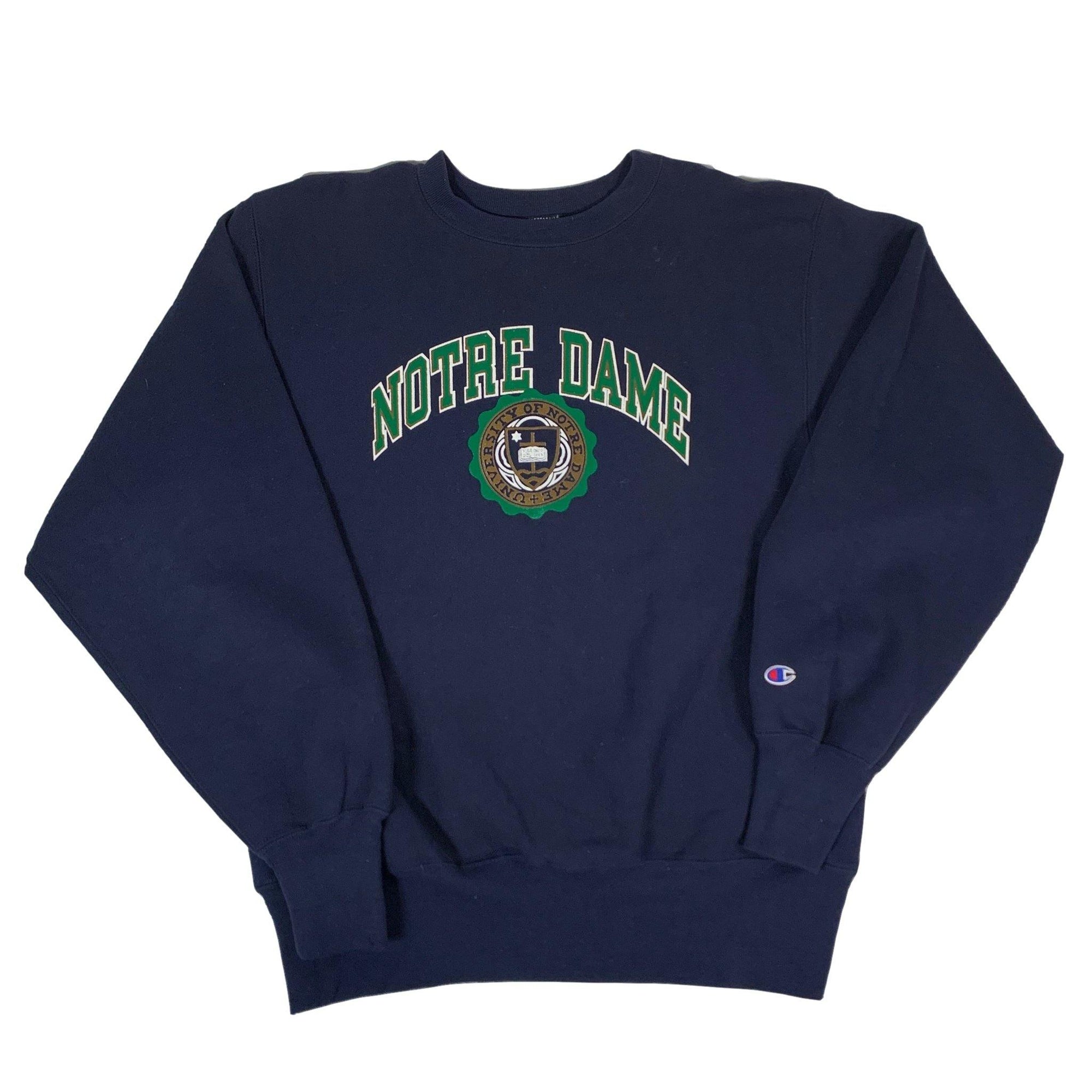 Vintage Champion Reverse Weave "Notre Dame" Crewneck Sweatshirt - jointcustodydc