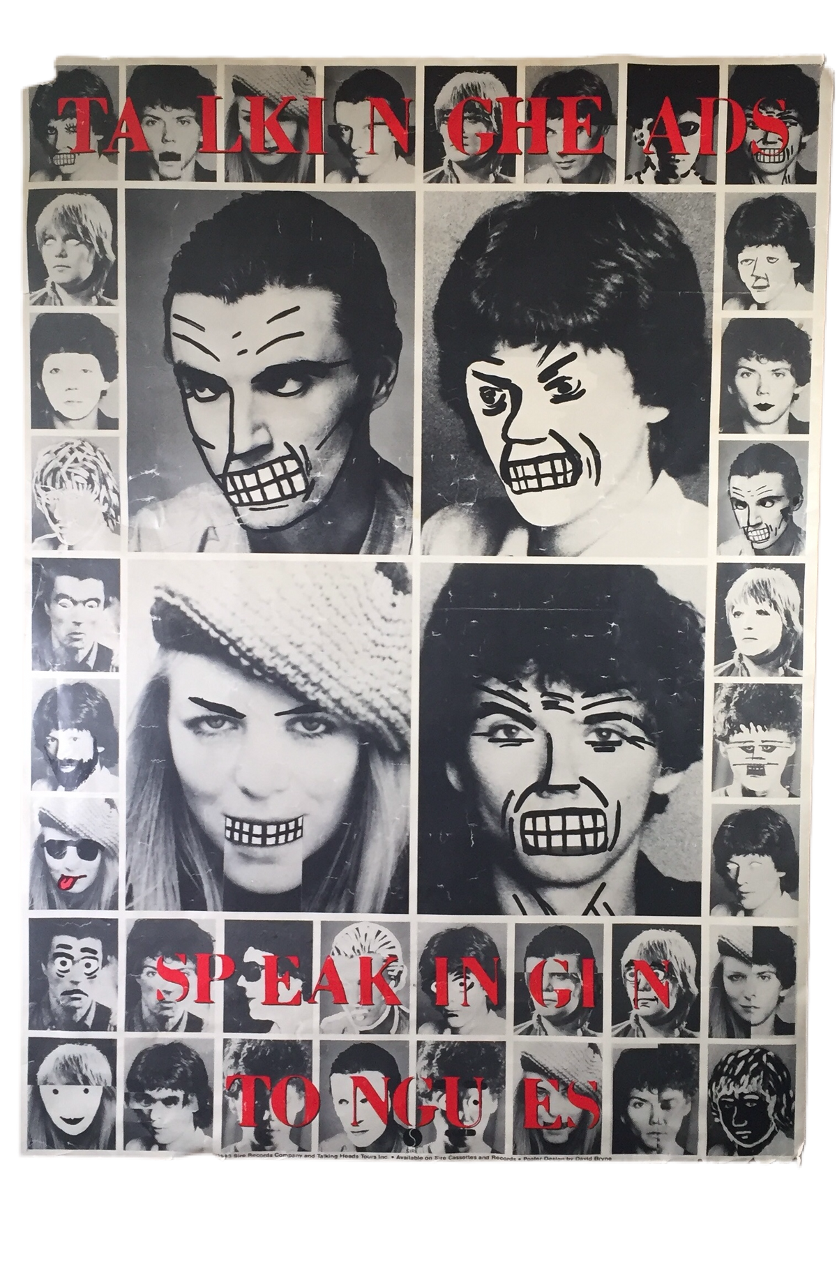 Vintage Talking Heads &quot;Speaking in Tongues&quot; Promotional Poster