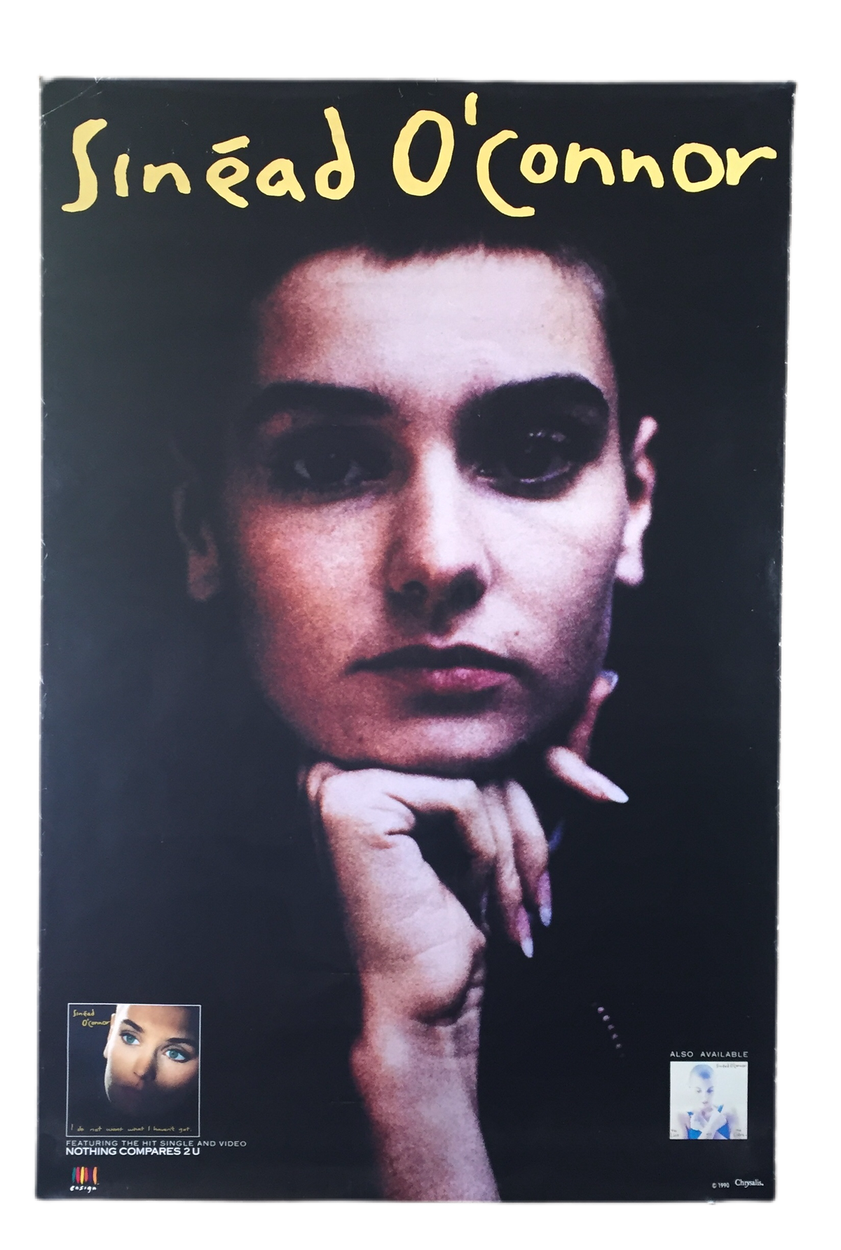 Vintage Sinéad O&#39;Connor &quot;I Do Not Want What I Haven&#39;t Got&quot; Promotional Poster