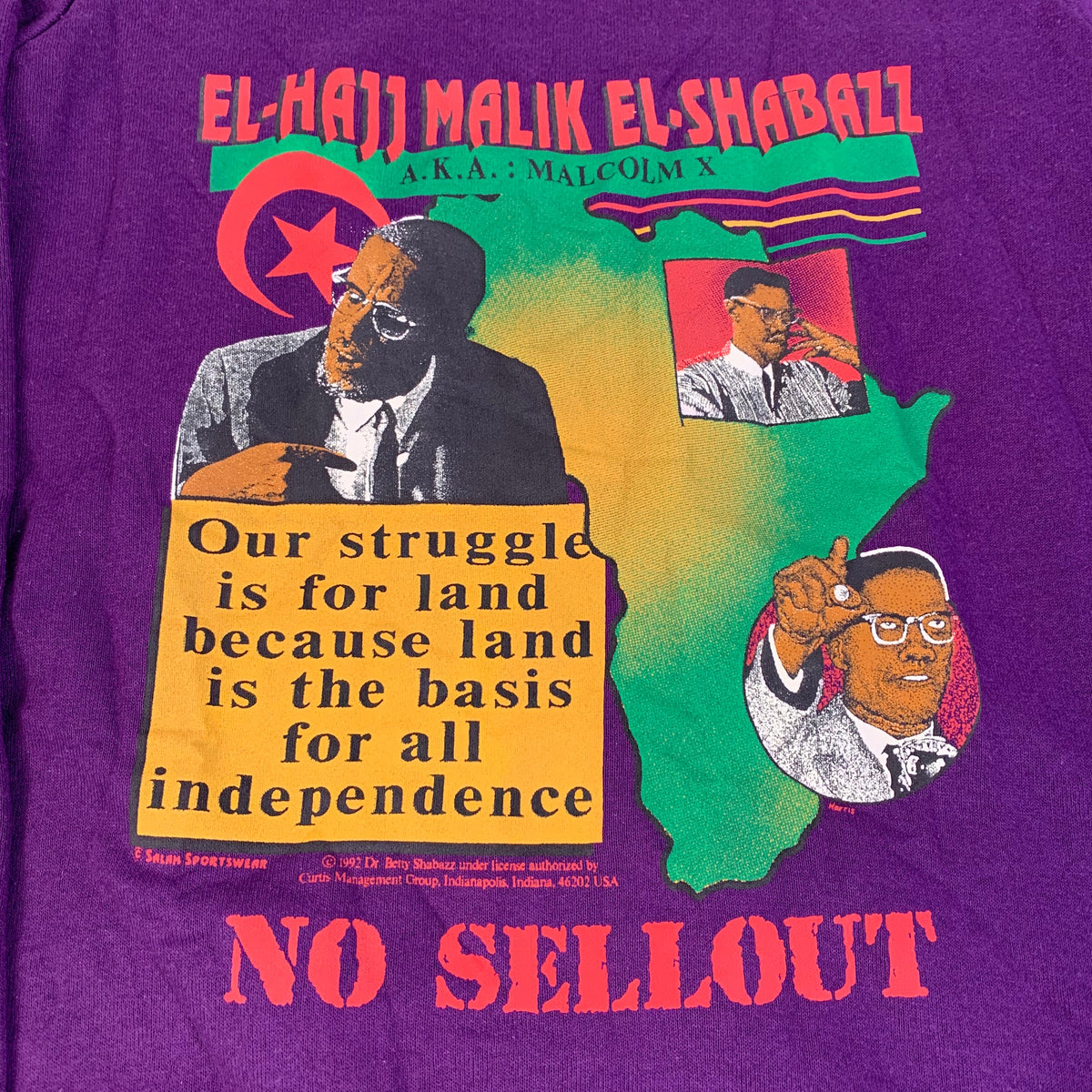 Vintage Malcolm X &quot;No Sellout&quot; Crewneck Sweatshirt - jointcustodydc