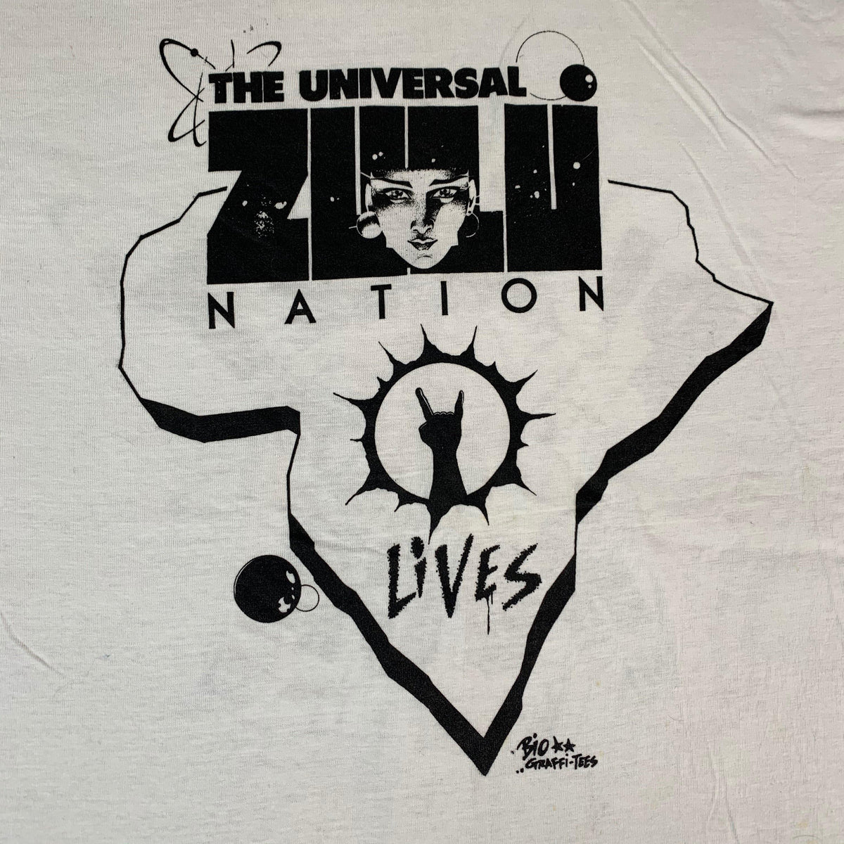 Vintage Planet Rock &quot;The Universal Zulu Nation&quot; T-Shirt - jointcustodydc