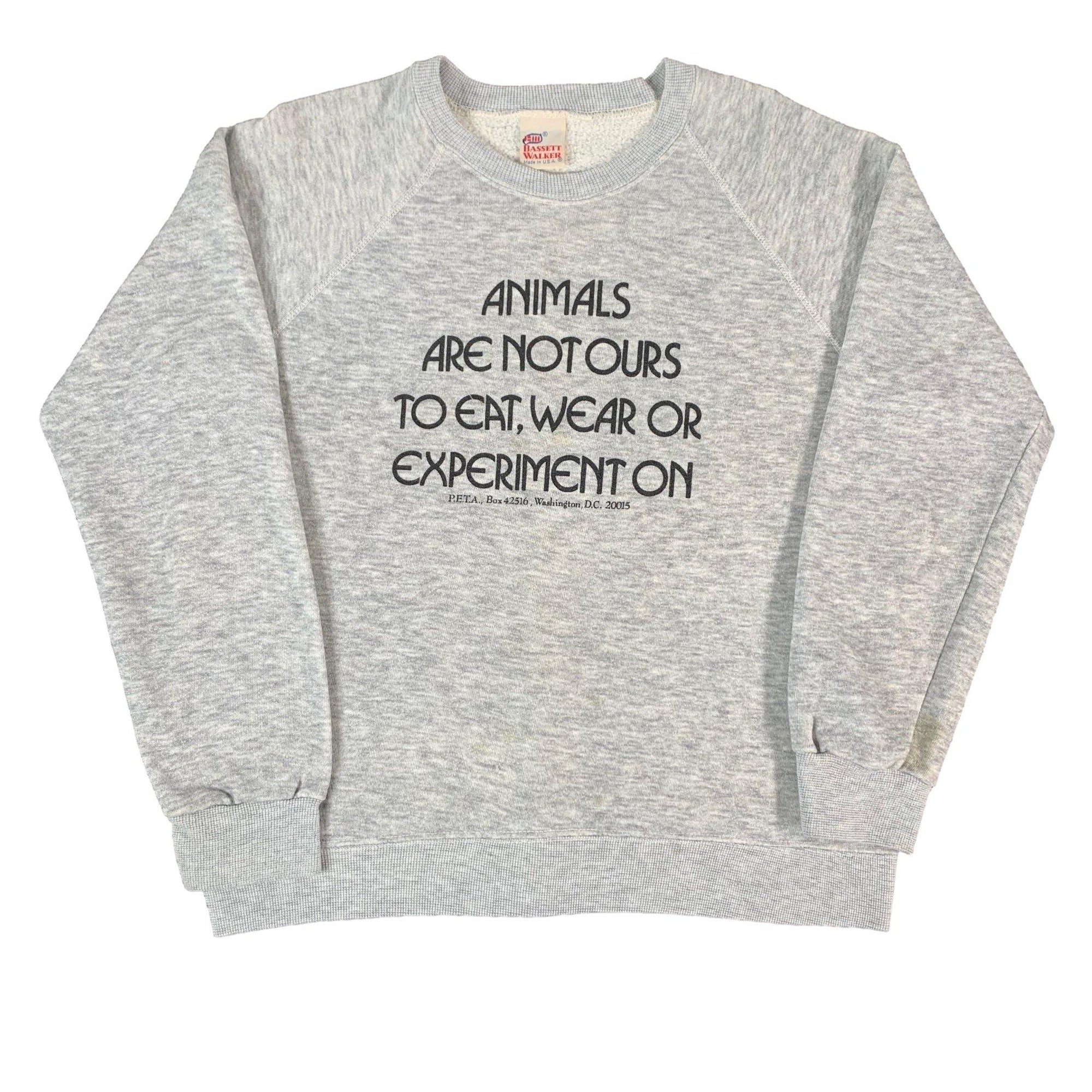 Vintage People For The Ethical Treatment Of Animals "Triblend" Crewneck Sweatshirt - jointcustodydc