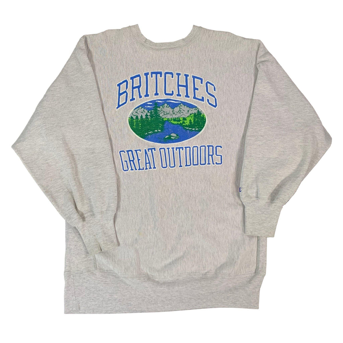 Vintage Champion Reverse Weave &quot;Britches Great Outdoors&quot; Crewneck Sweatshirt - jointcustodydc