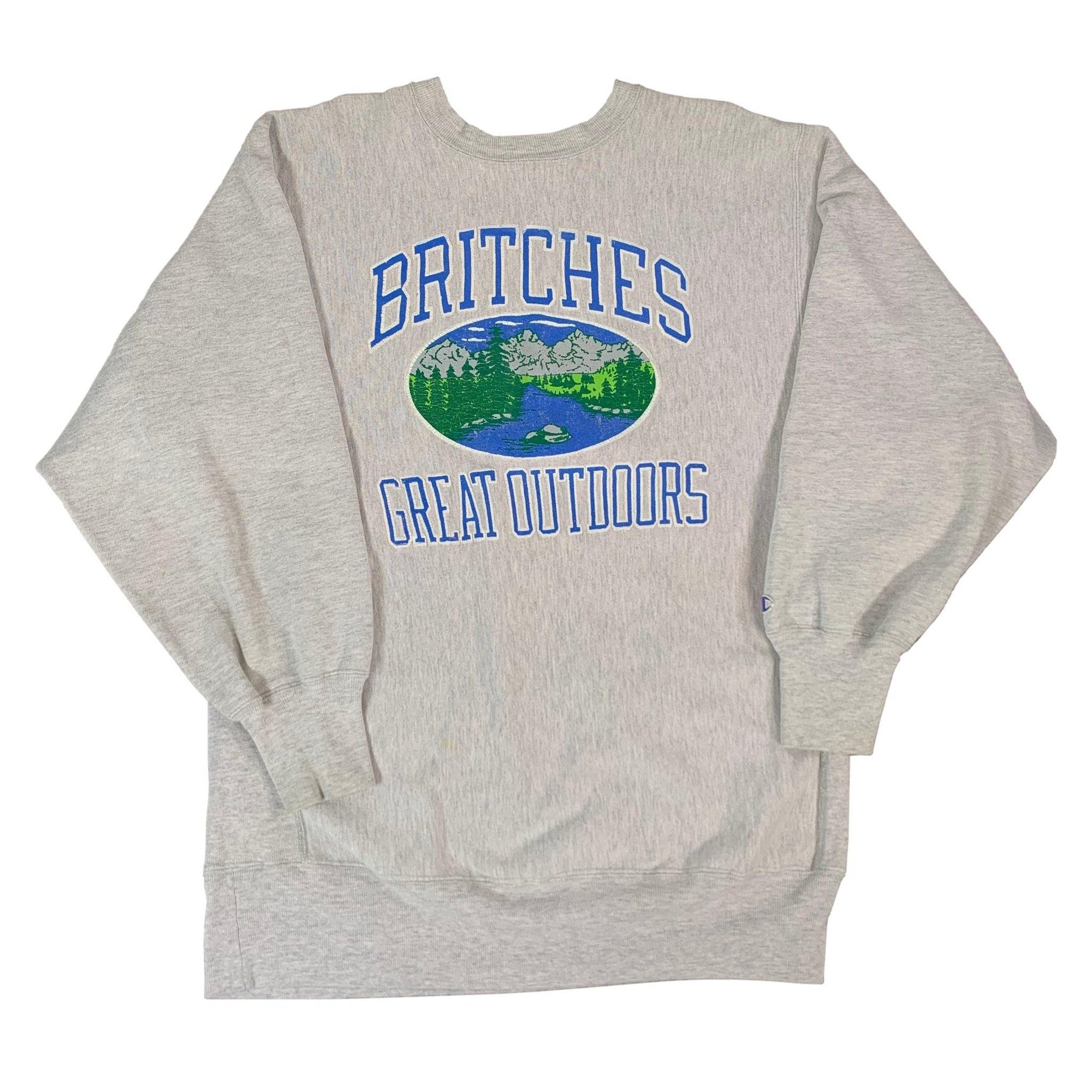 Vintage Champion Reverse Weave "Britches Great Outdoors" Crewneck Sweatshirt - jointcustodydc