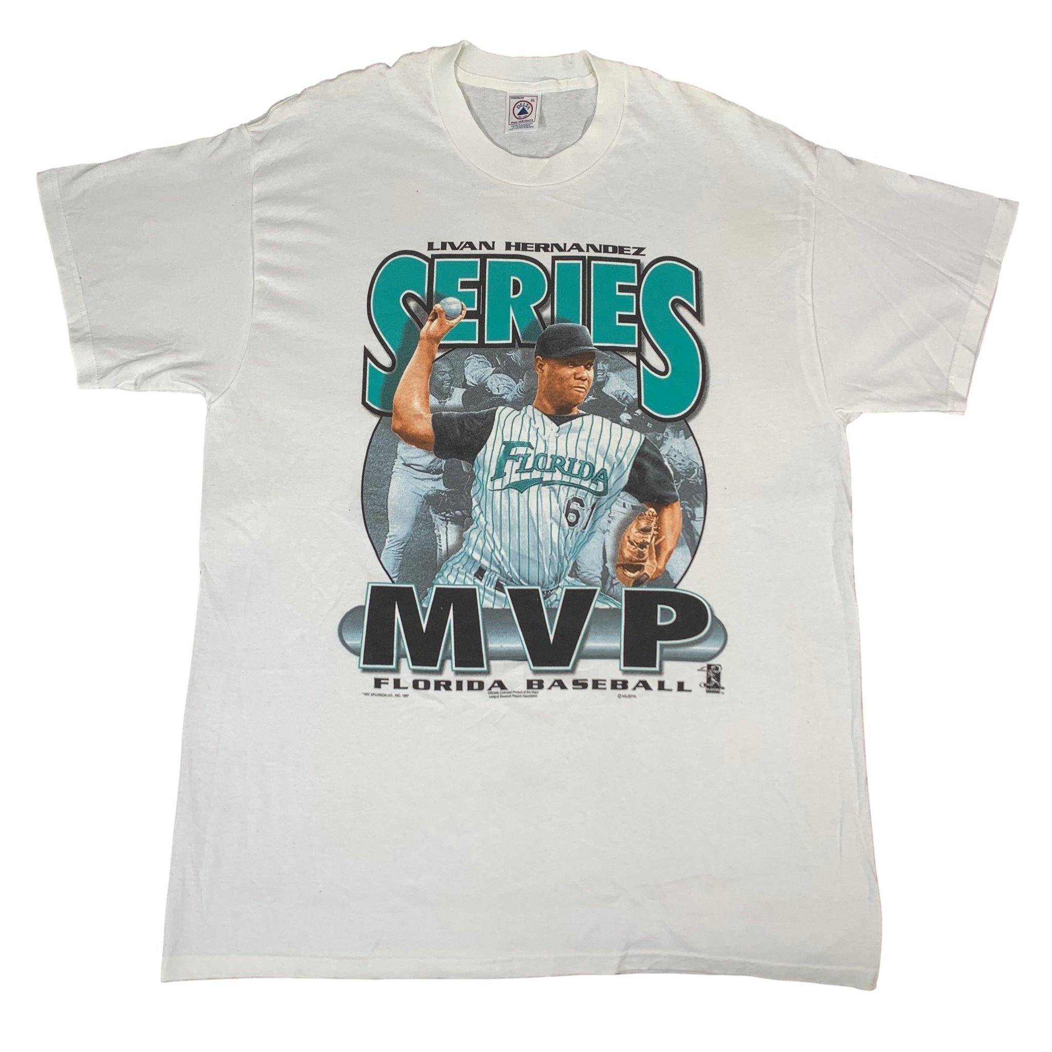 Vintage Florida Marlins Baseball National Champions 2003 T-Shirt by Lee