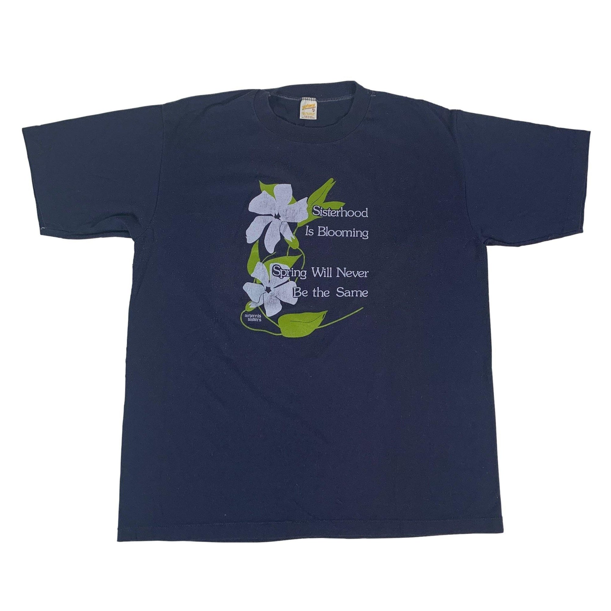 Vintage Artemis Sisters "Sisterhood Is Blooming" T-Shirt - jointcustodydc