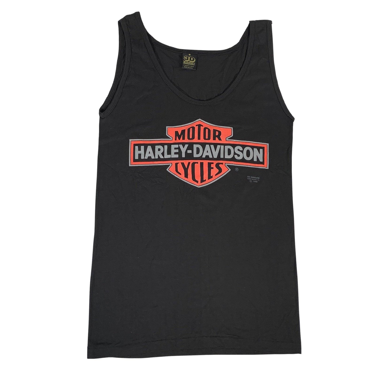 Vintage Harley-Davidson 3D Emblem "Ezekiel's Wheel" Tank Top - jointcustodydc