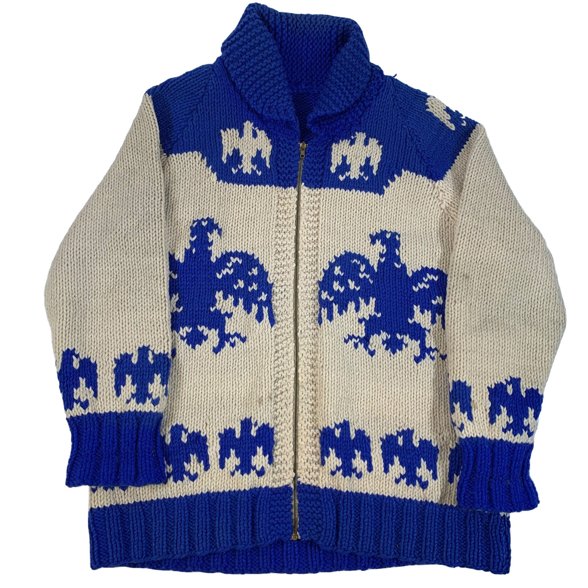 Vintage Hand Knit Cowichan &quot;Eagle&quot; Sweater - jointcustodydc