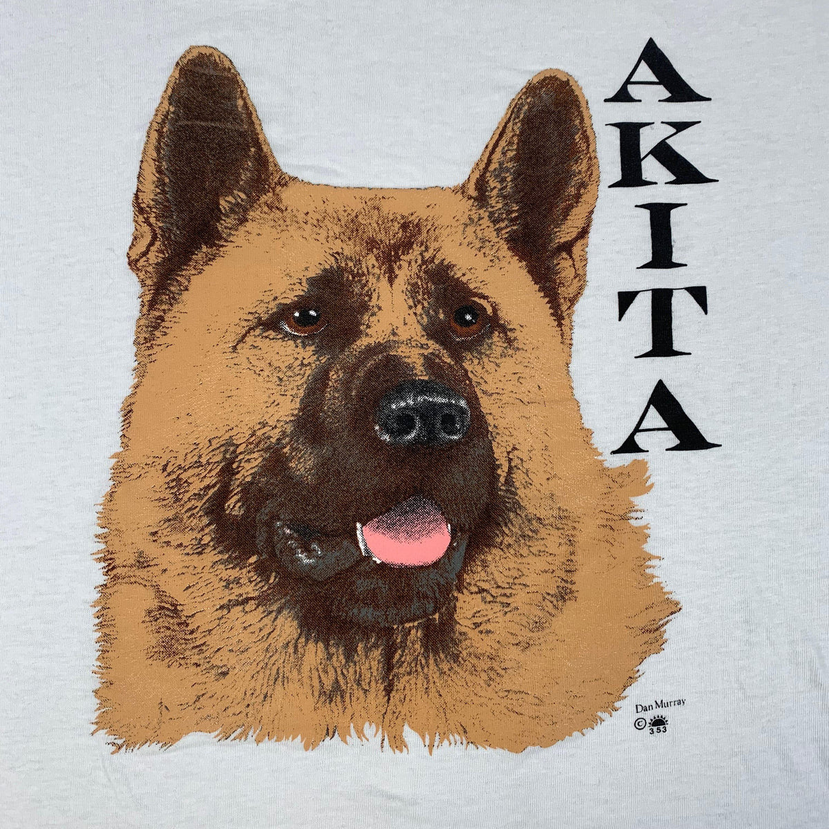 Vintage Akita &quot;Head Portrait&quot; T-Shirt - jointcustodydc