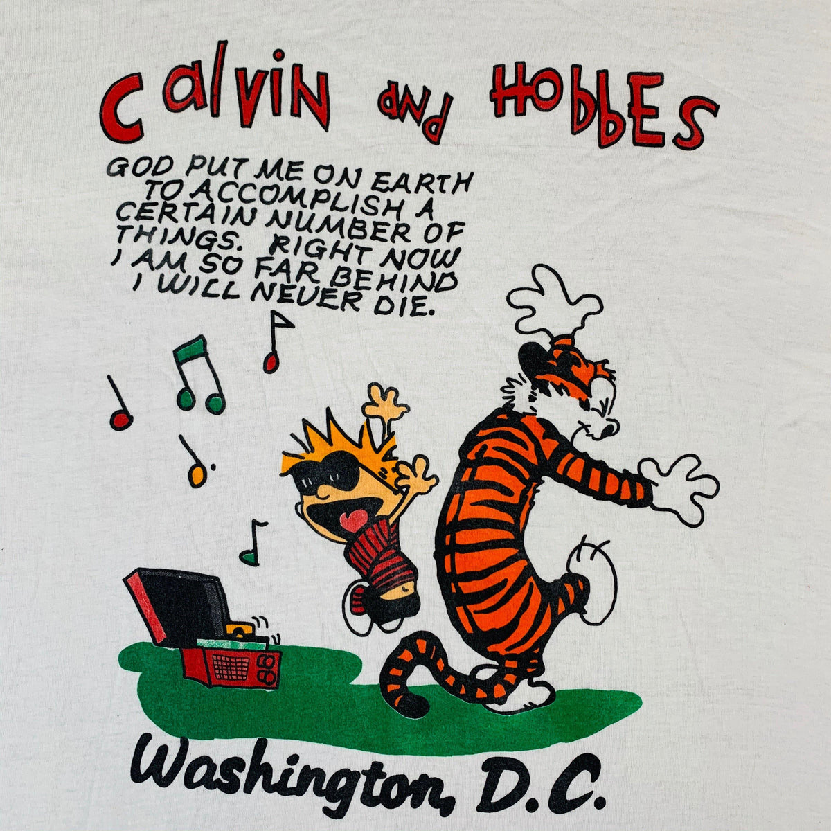 Vintage Calvin And Hobbes &quot;DC&quot; T-Shirt - jointcustodydc