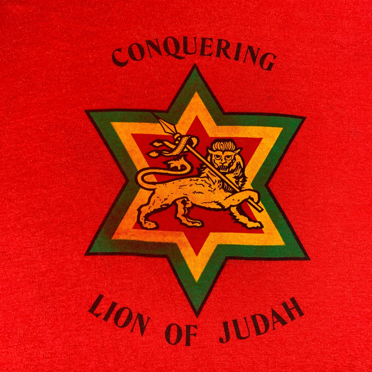 Vintage Lion Of Judah &quot;Conquer&quot; T-Shirt - jointcustodydc