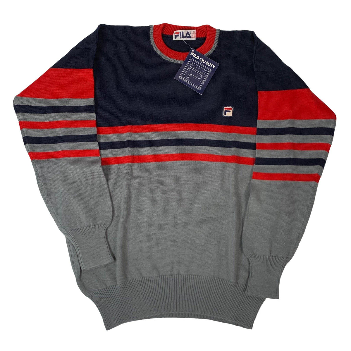 Vintage Fila &quot;Striped&quot; Knit Sweater - jointcustodydc