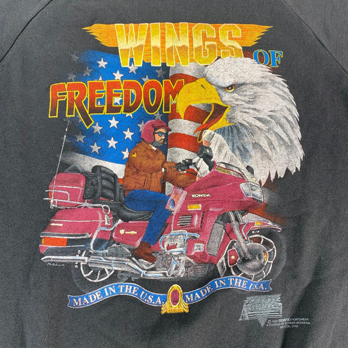 Vintage Wings Of Freedom &quot;USA&quot; Crewneck Sweatshirt - jointcustodydc