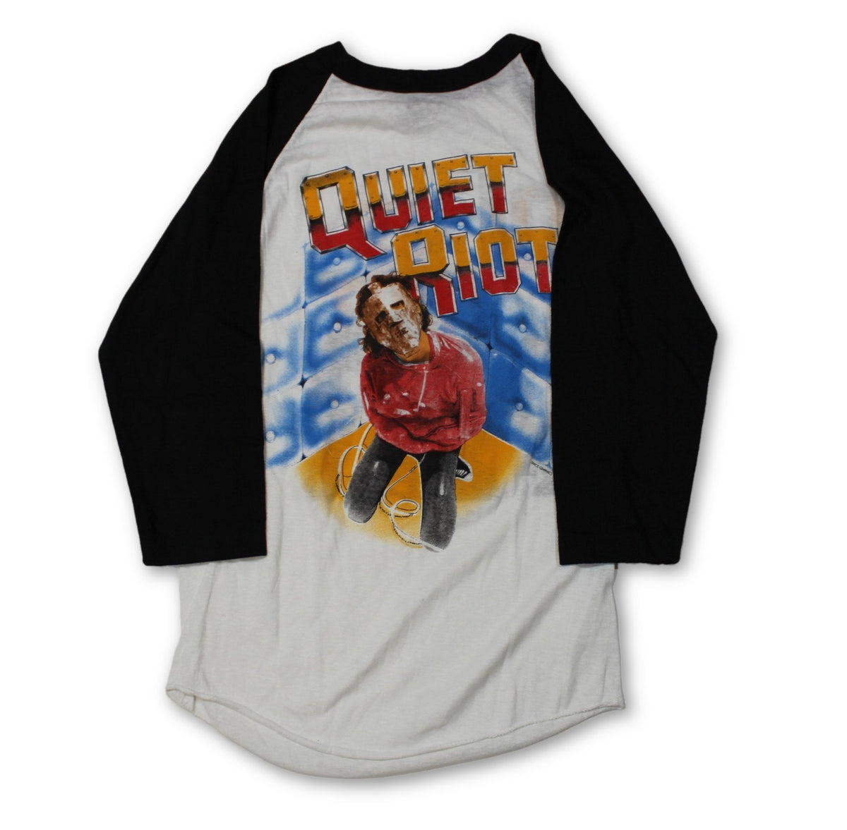 Vintage Quiet Riot &quot;Space Graphics&quot; Raglan T-Shirt - jointcustodydc