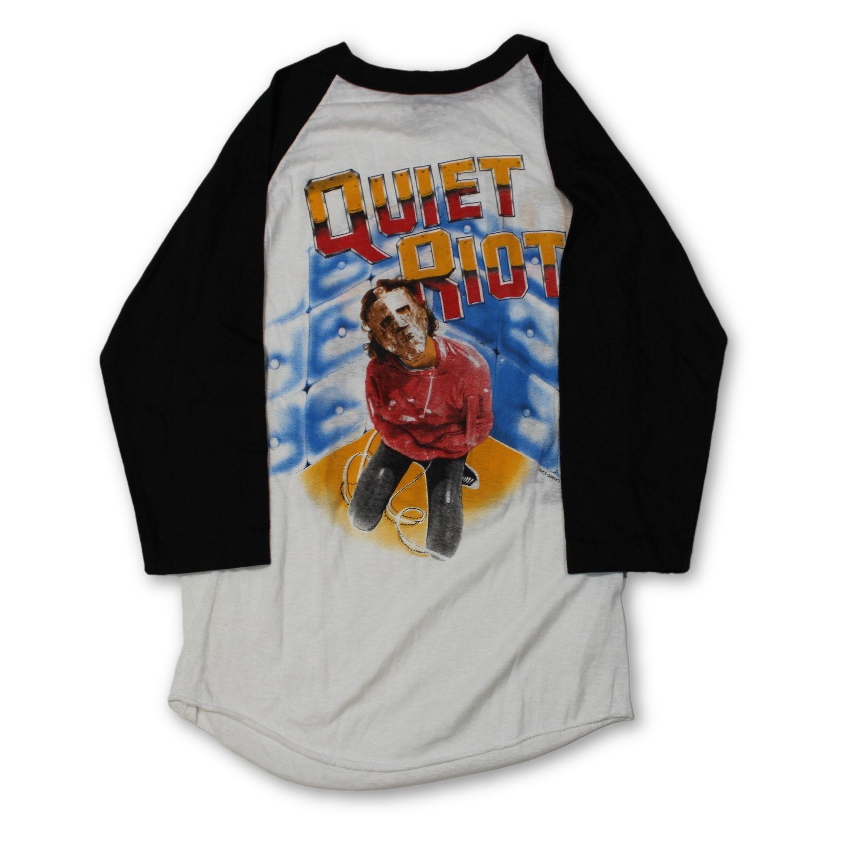 Vintage Quiet Riot "Space Graphics" Raglan T-Shirt - jointcustodydc