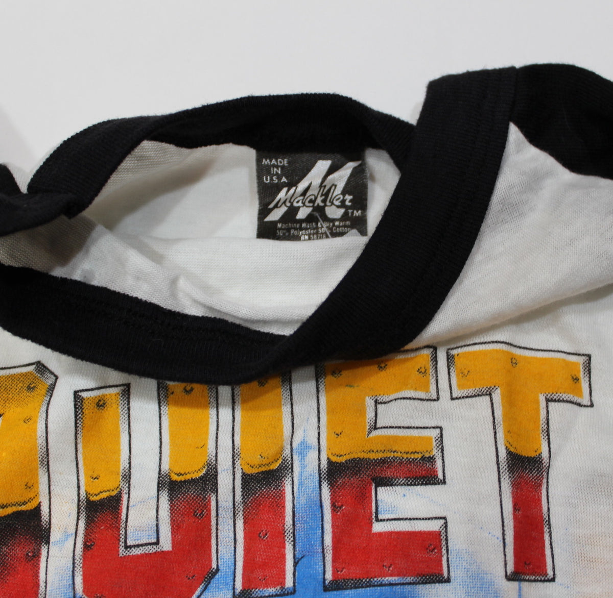 Vintage Quiet Riot &quot;Space Graphics&quot; Raglan T-Shirt - jointcustodydc