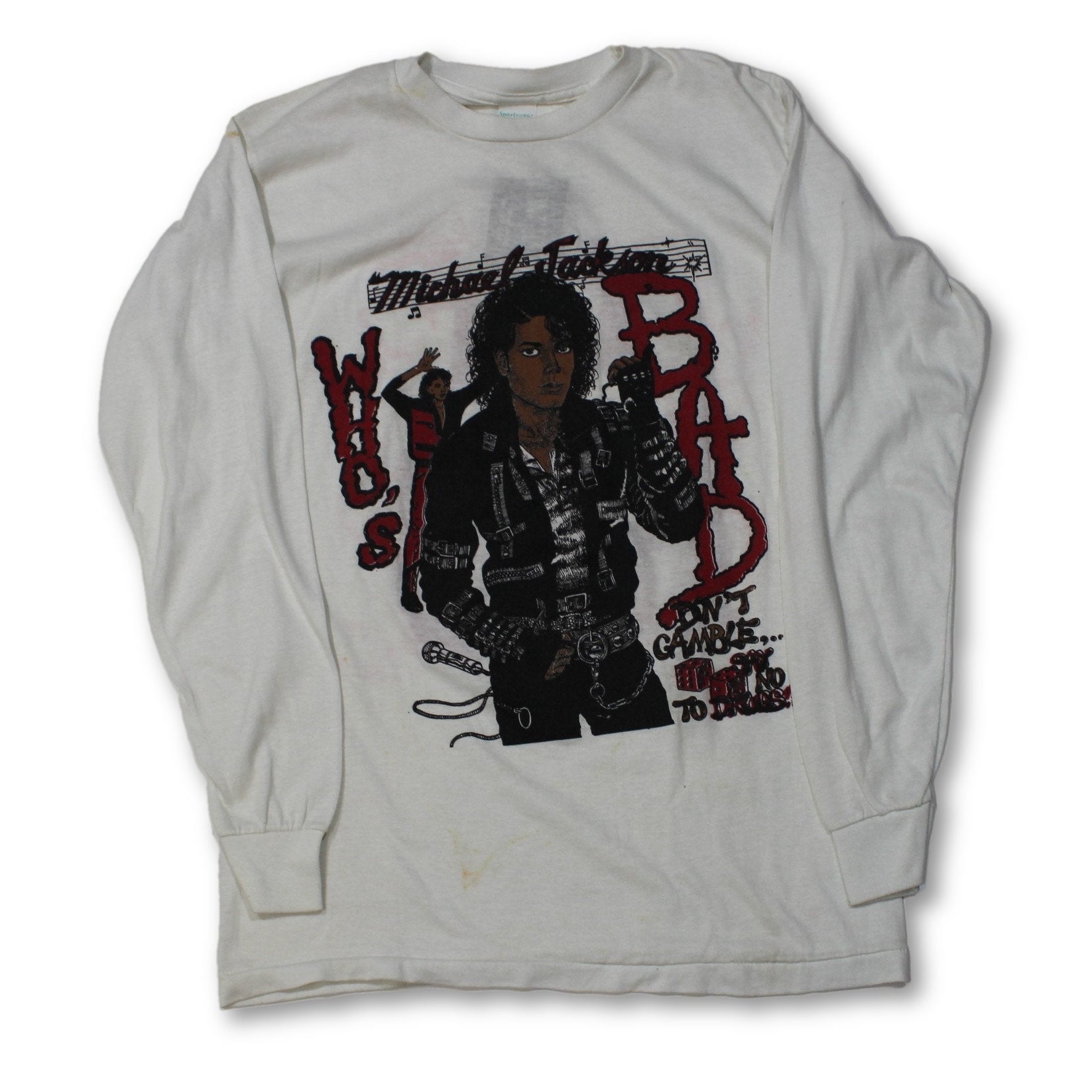 Vintage Michael Jackson "Who's Bad?" Longsleeve T-Shirt - jointcustodydc