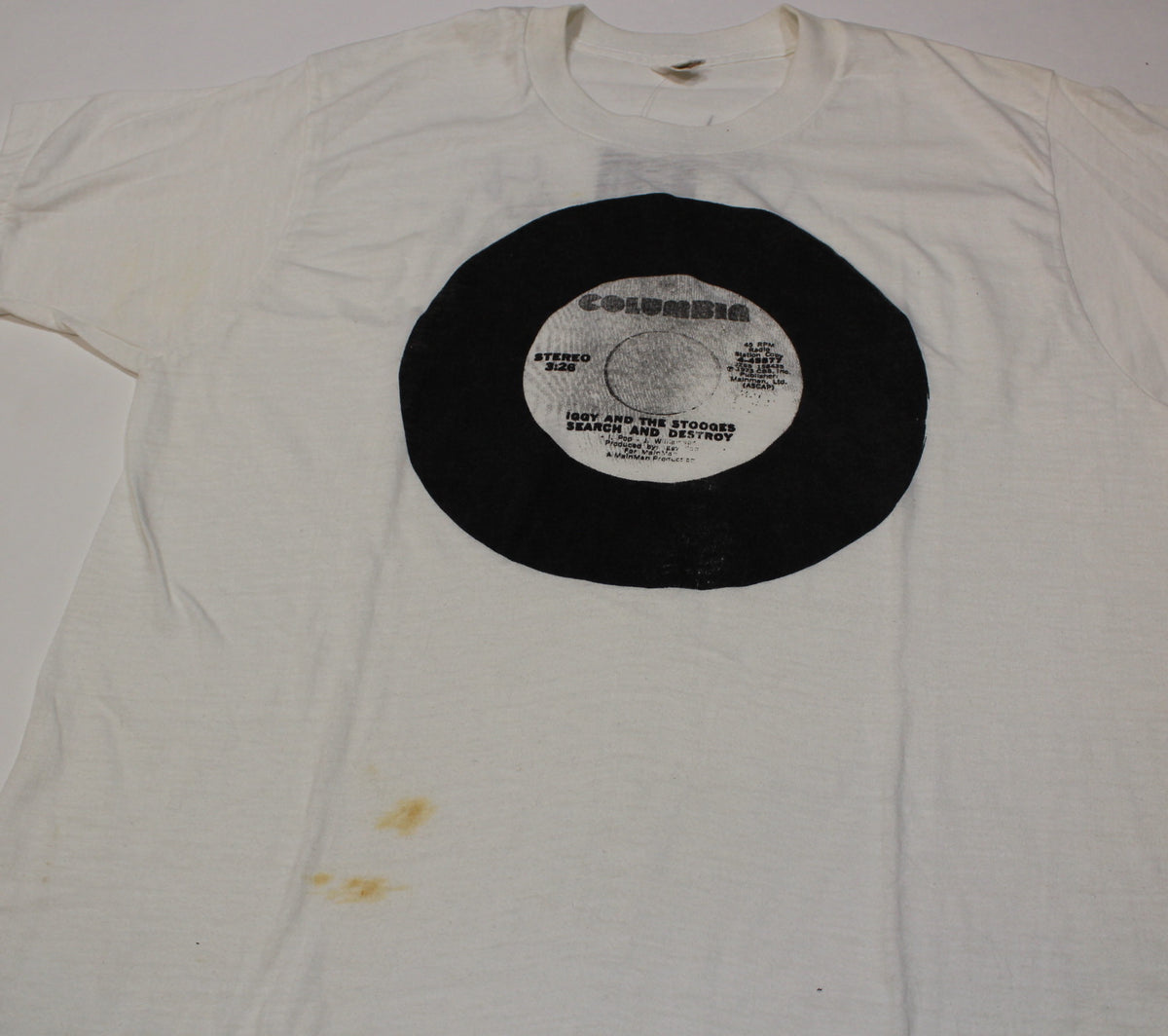 Vintage Iggy &amp; The Stooges &quot;Columbia Records&quot; T-Shirt - jointcustodydc
