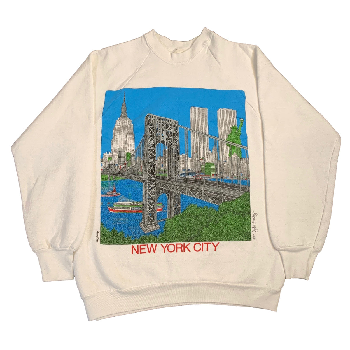 Vintage John Suchy &quot;NYC&quot; Crewneck Sweatshirt - jointcustodydc