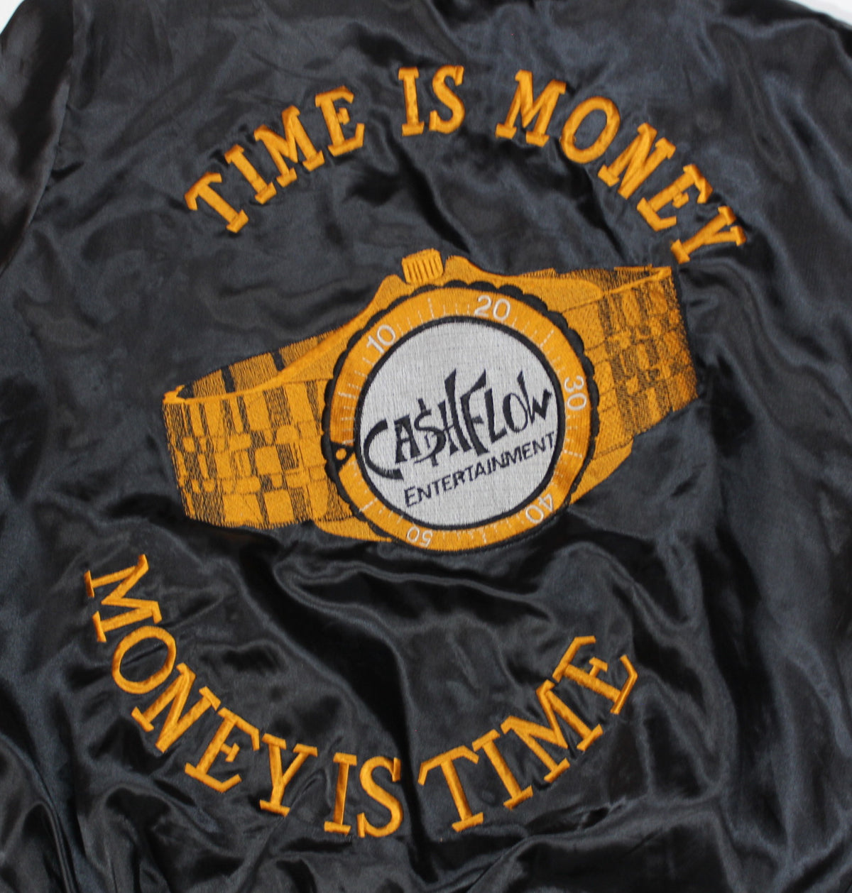 Vintage Cash Flow Entertainment &quot;Time is Money&quot; Jacket - jointcustodydc