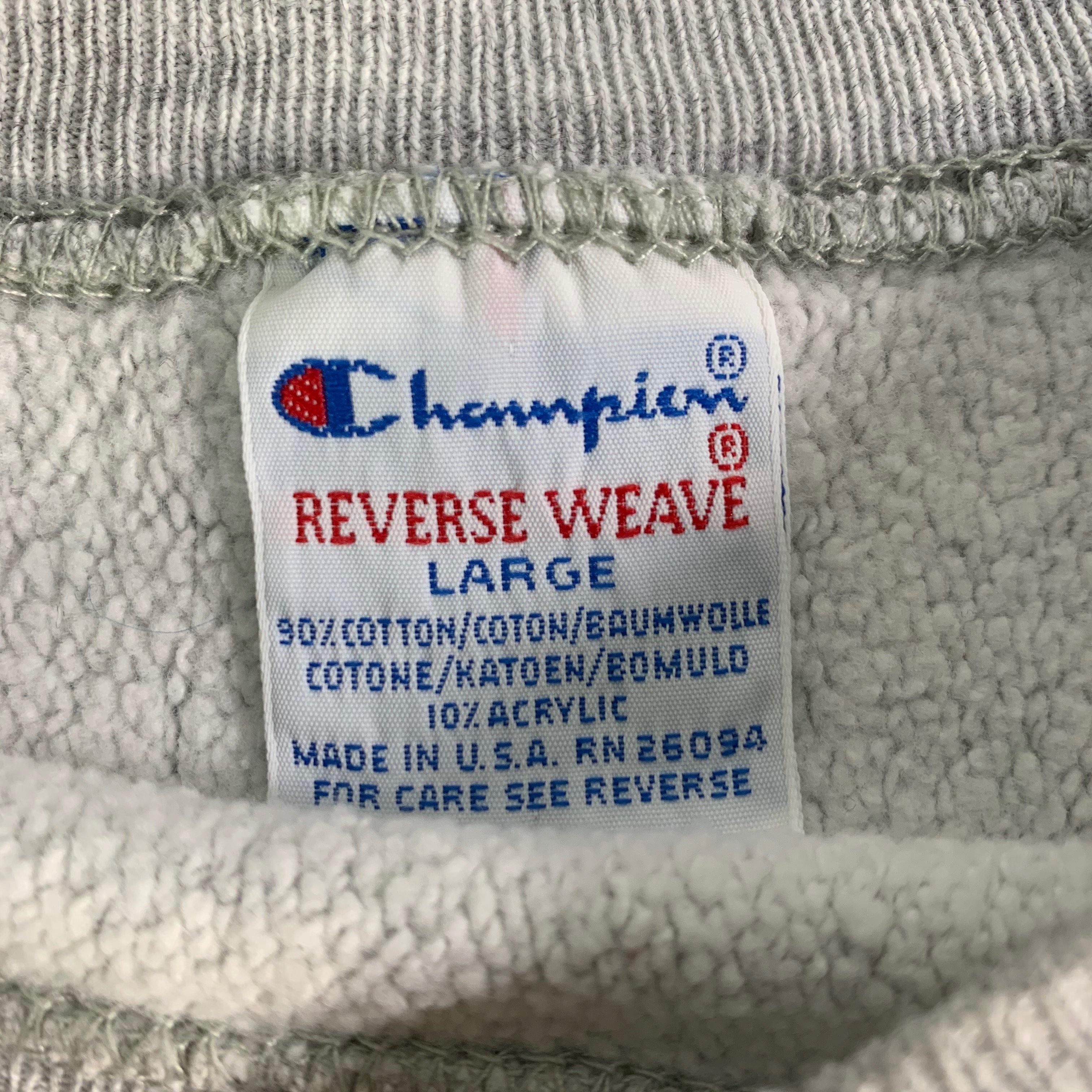 Vintage 1990s White Champion Reverse Weave Crewneck -  Israel