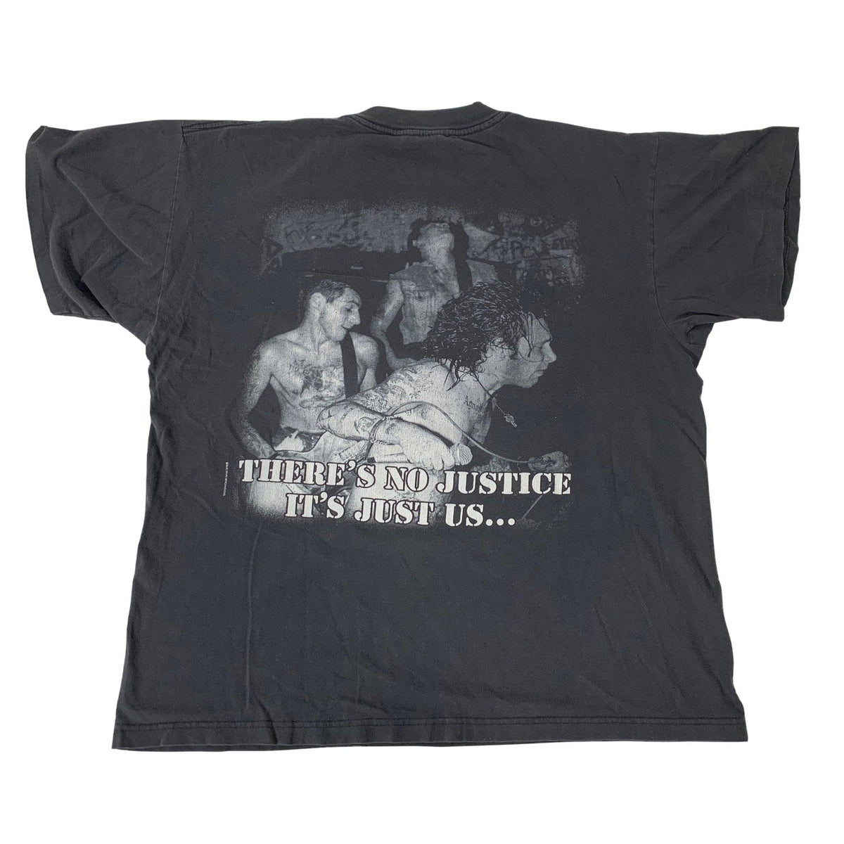 Vintage Agnostic Front &quot;There&#39;s No Justice It&#39;s Just Us&quot; T-Shirt - jointcustodydc