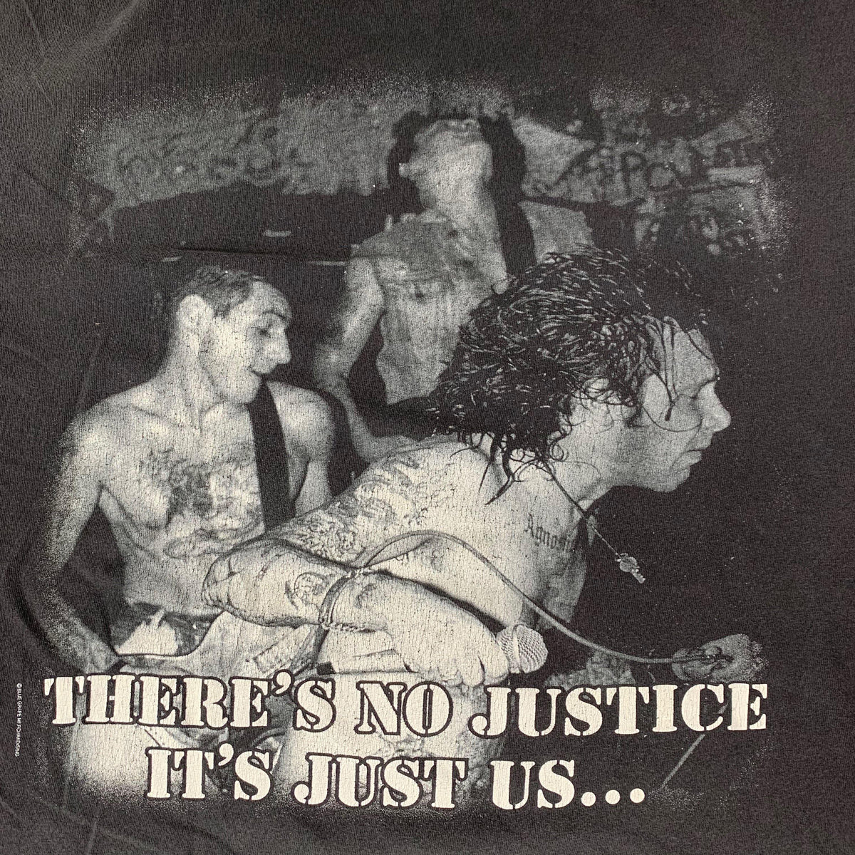Vintage Agnostic Front &quot;There&#39;s No Justice It&#39;s Just Us&quot; T-Shirt - jointcustodydc