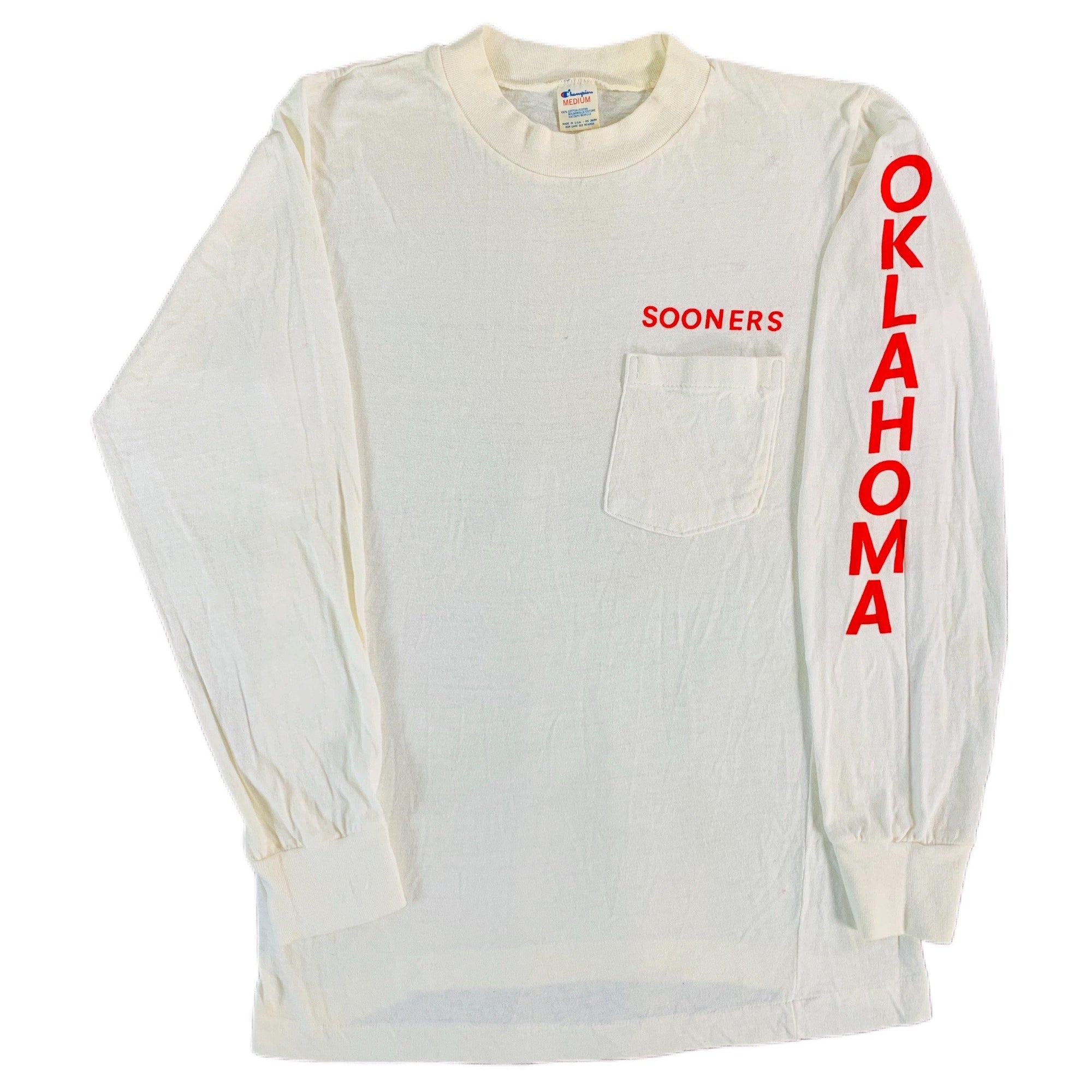 Vintage Champion Oklahoma "Sooners" Long Sleeve Shirt - jointcustodydc