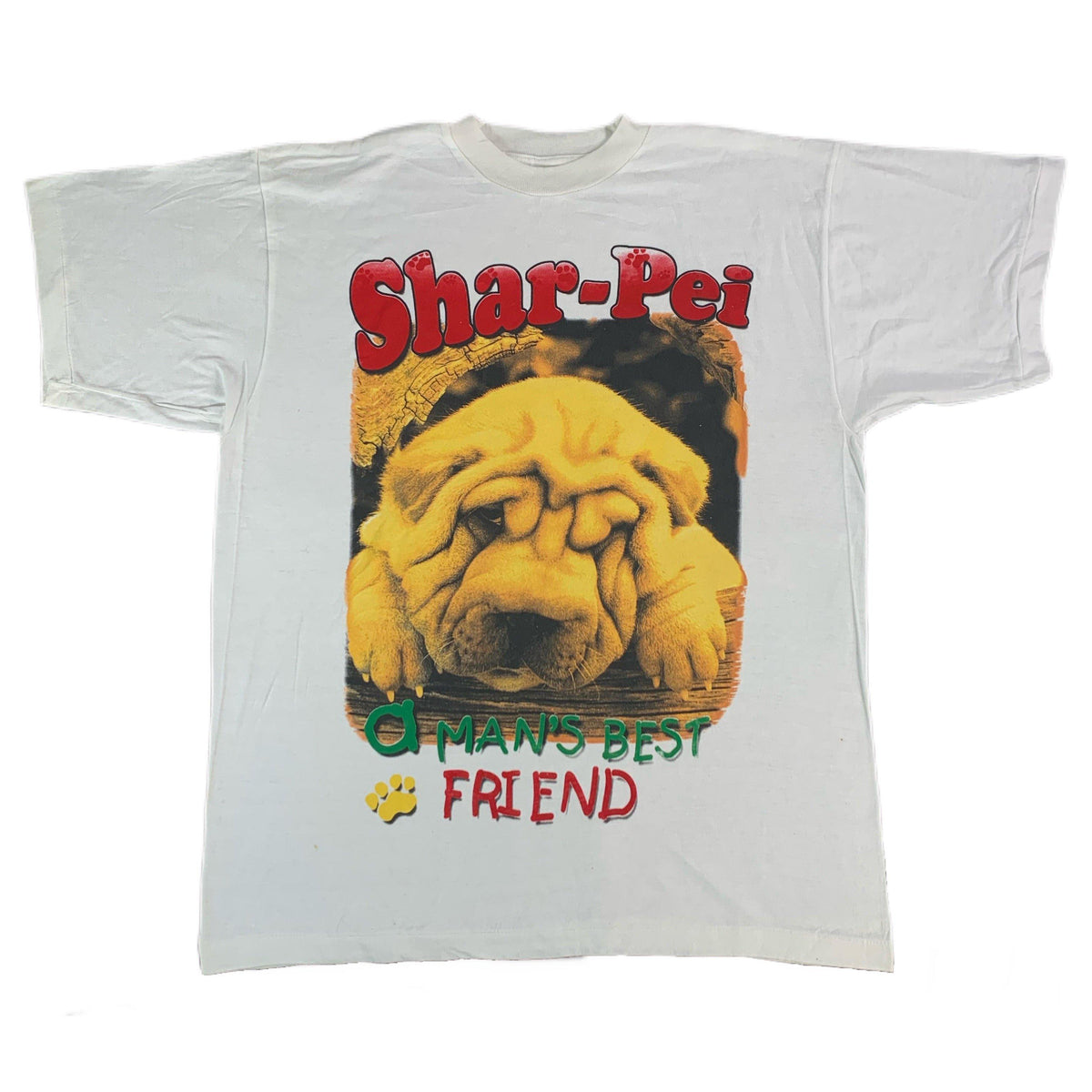 Vintage Shar-Pei &quot;A Man&#39;s Best Friend&quot; T-Shirt - jointcustodydc