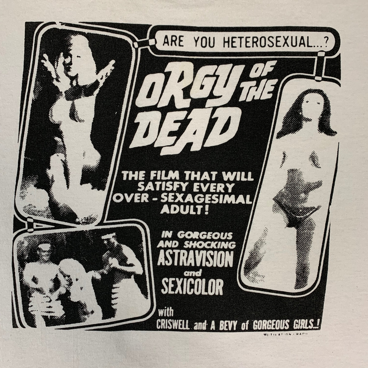 Vintage Orgy Of The Dead &quot;Mutilation Graphics&quot; T-Shirt - jointcustodydc