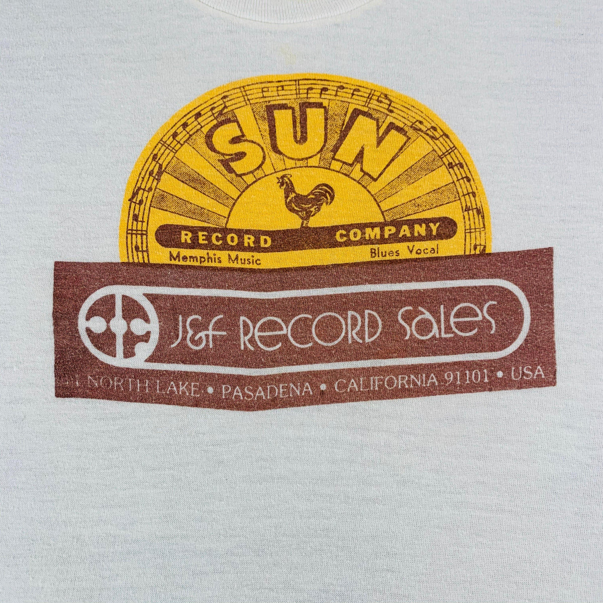 Vintage Sun Records &quot;J&amp;F Record Sales&quot; T-Shirt - jointcustodydc