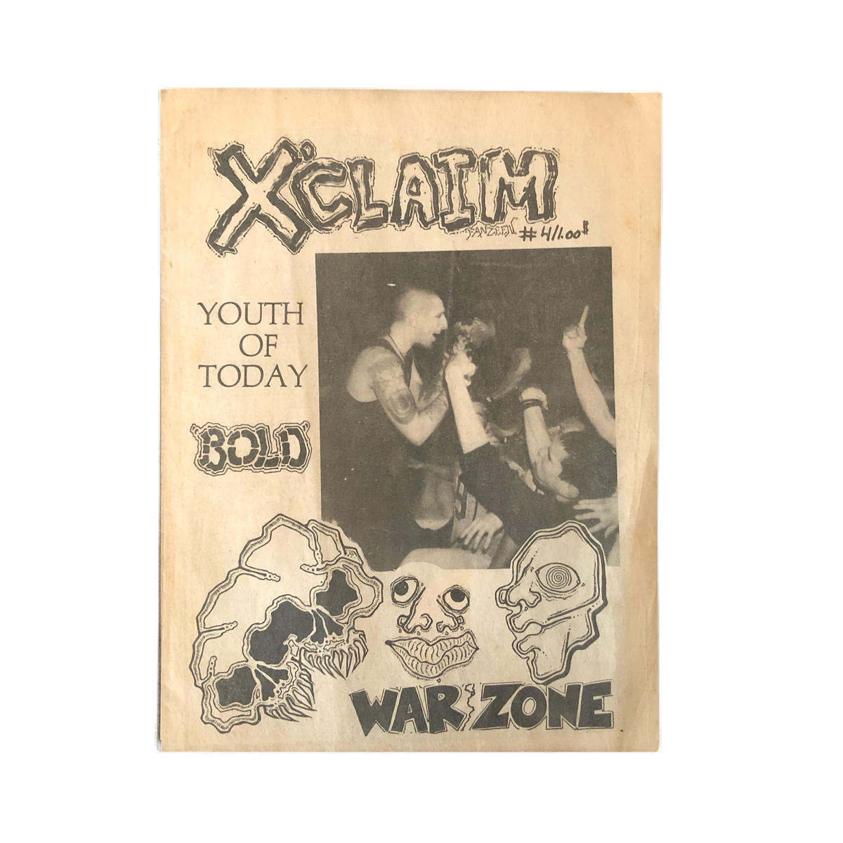 Vintage X&#39;Claim Fanzeen Fanzine &quot;Issue 4&quot;