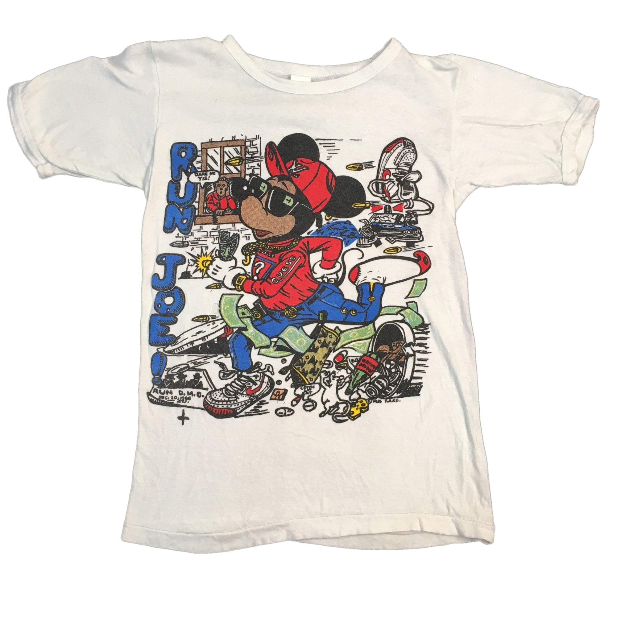 Vintage Mickey Mouse "Run Joe!" Bootleg T-Shirt - jointcustodydc