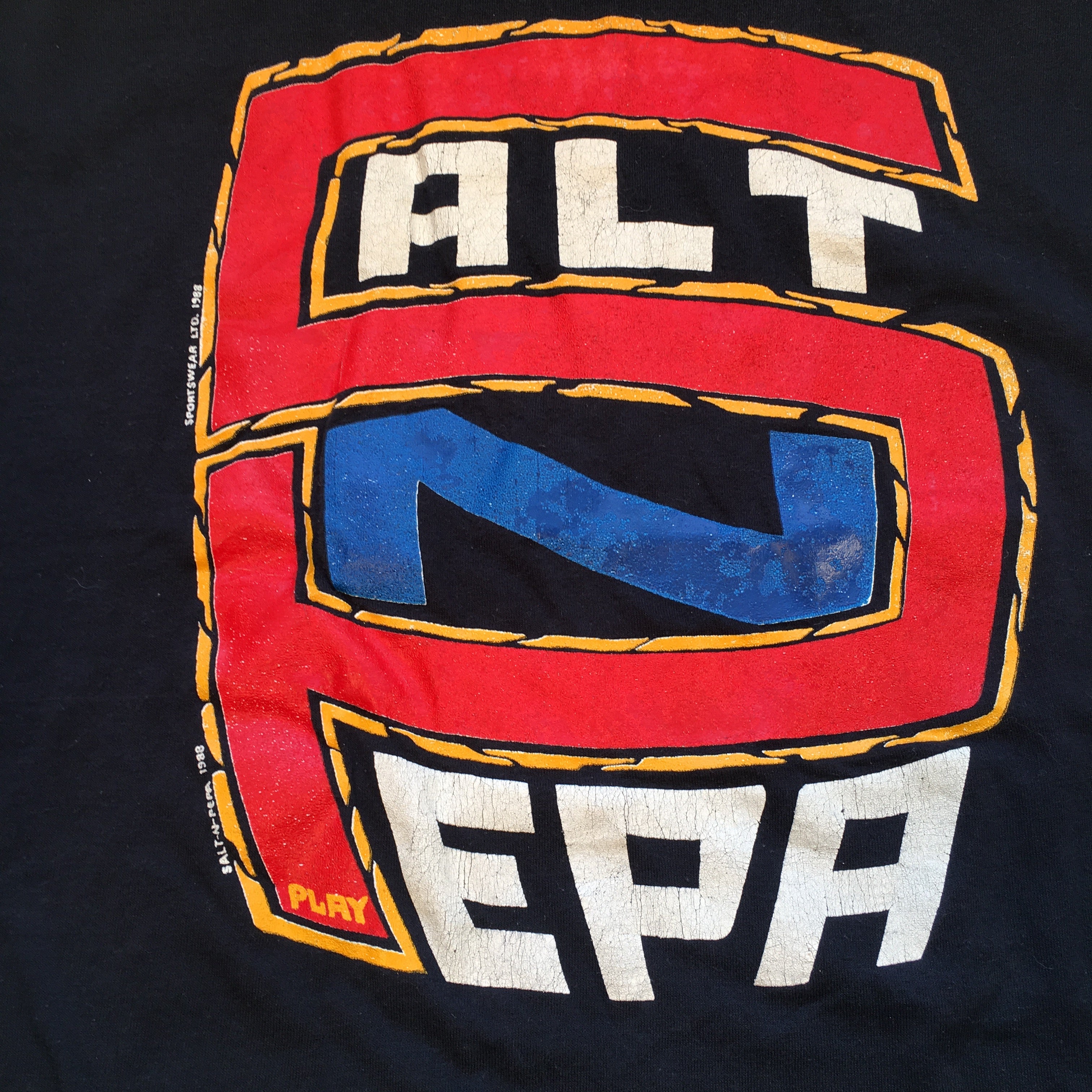 Vintage 1988 store Salt N Pepa Play Logo Hip Hop Shirt Size Small Rare