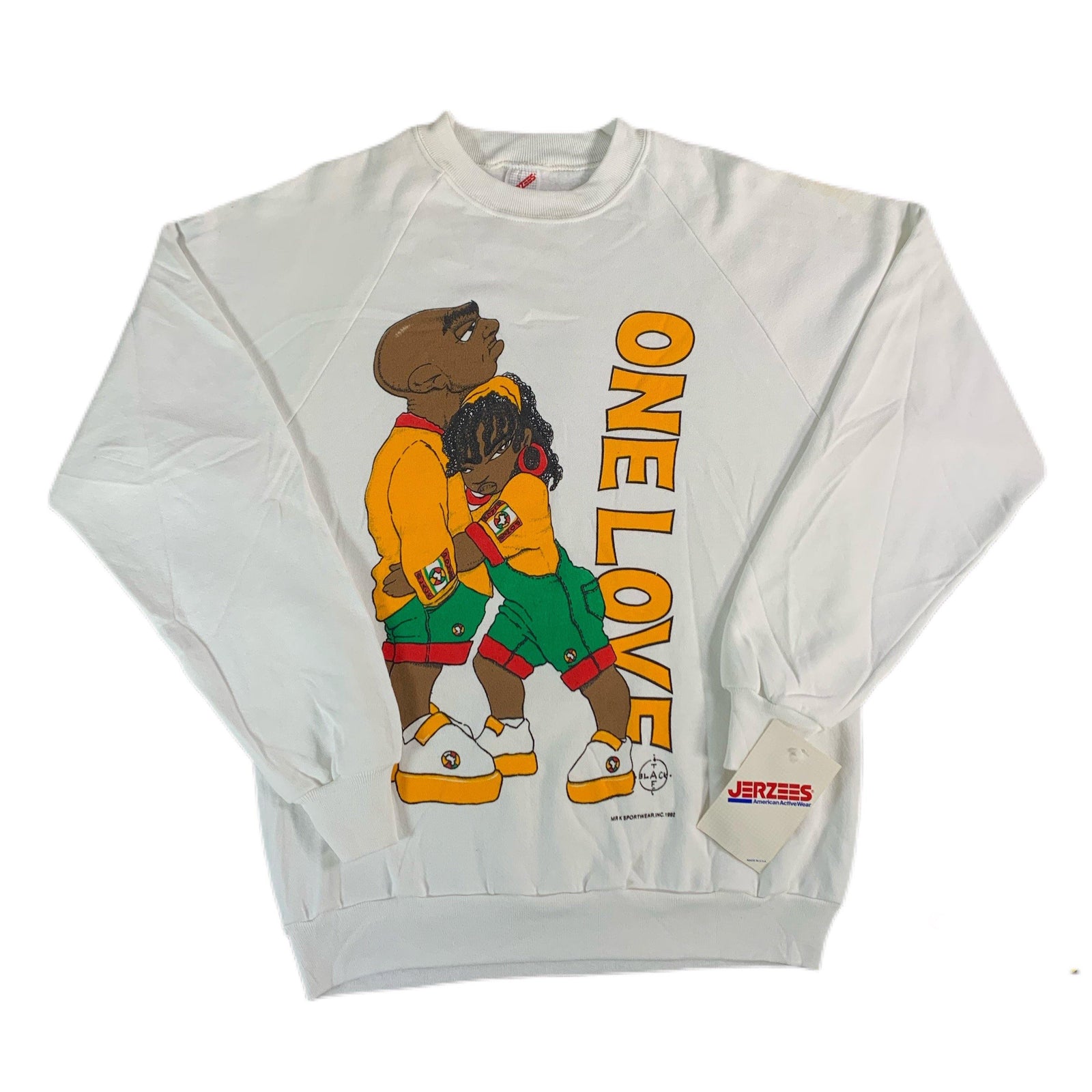 Vintage Black With An Attitude "One Love" Crewneck Sweatshirt - jointcustodydc