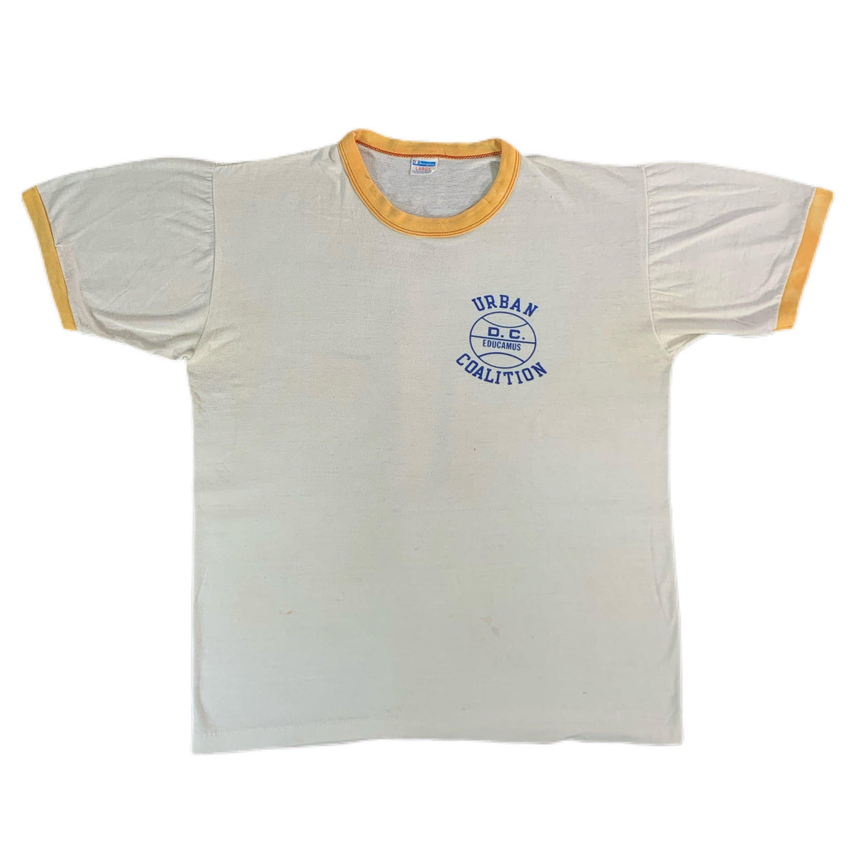 Vintage Champion Blue Bar &quot;Urban Coalition&quot; Ringer Shirt - jointcustodydc
