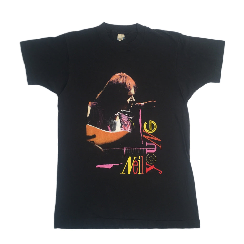 Neil Young & David Crosby Tシャツ Vtg Rare Neil Young Crosby Stills Nash CSN & Y Concert Tour