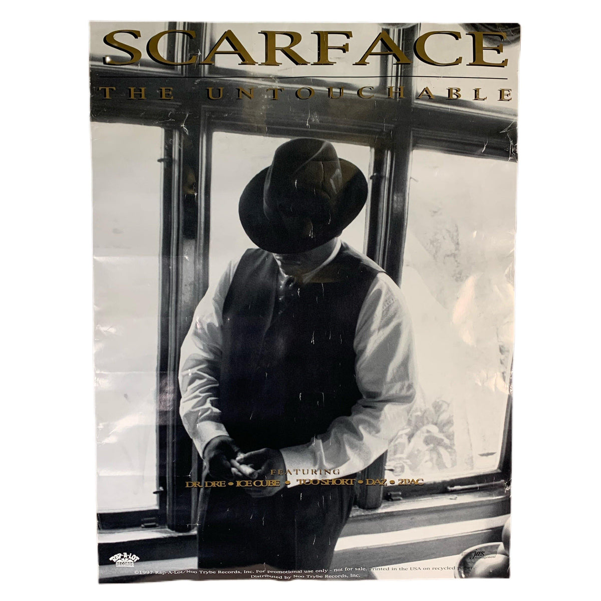 Vintage Scarface &quot;The Untouchable&quot; Rap-A-Lot Records Promo Poster - jointcustodydc