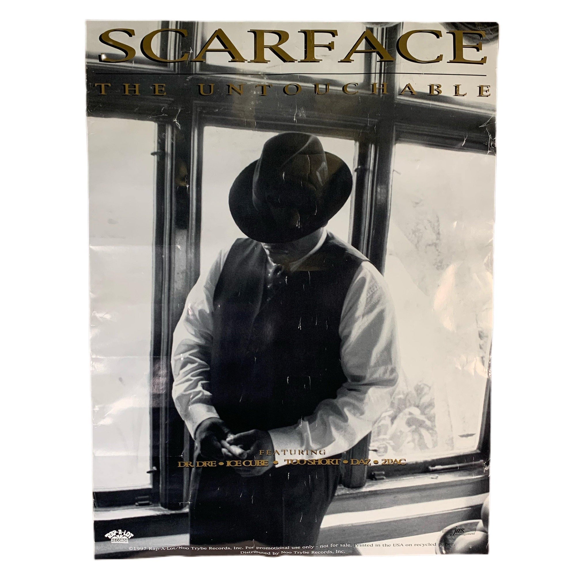 Vintage Scarface "The Untouchable" Rap-A-Lot Records Promo Poster - jointcustodydc